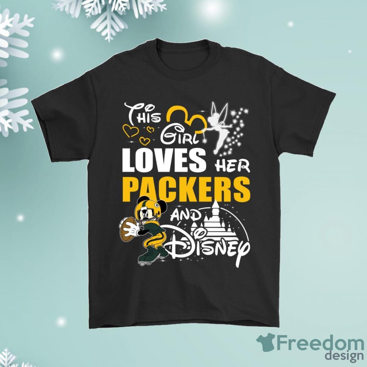 This Girl Loves Her Green Bay Packers And Mickey Disney T-Shirt - T-shirts  Low Price