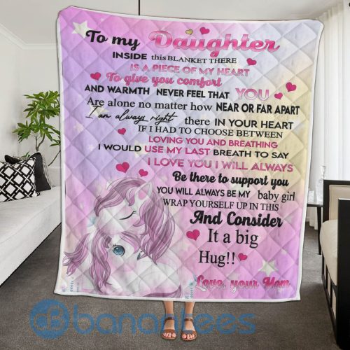You Will Always Be My Baby Girl Unicorn Blanket Gift For Daughter