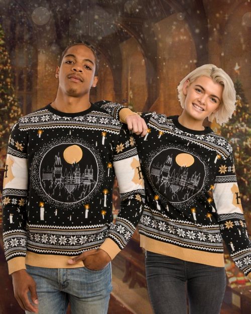 Harry Potter Hogwarts Castle Candles Christmas Sweater