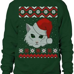 Cats Ugly Christmas Sweater 11 On Christmas Holiday for Men Women - AOP Sweater - Forest Green