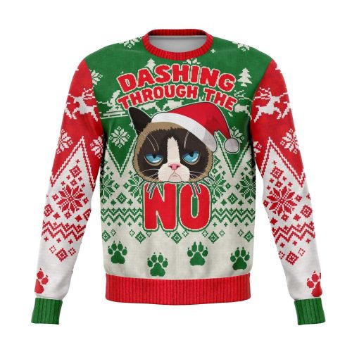 Grumpy Cat Ugly Christmas Sweater Jumper Sweatshirt Lover Gift