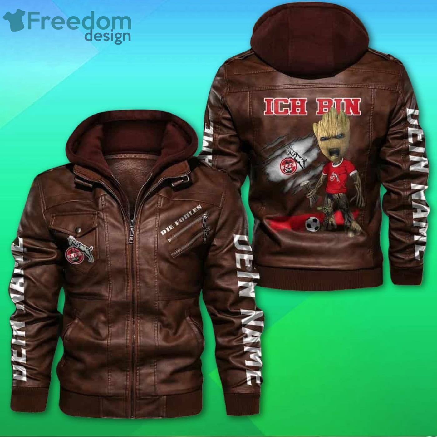1 FC Köln Custom Name 2D Leather Jacket Product Photo 2