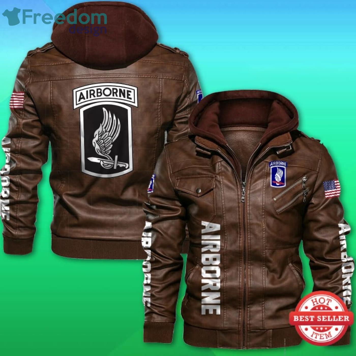 173rd Airborne Brigade 2D Leather Jacket image 173rd Airborne Brigade 2D Leather Jacket Product Photo 2
