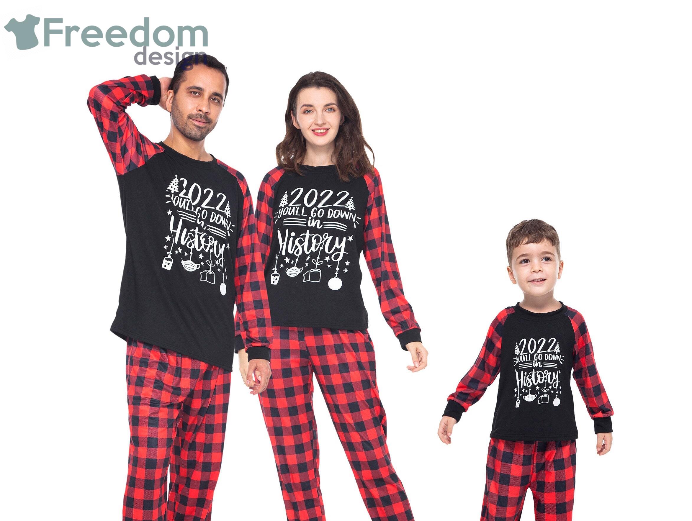 2022 You'll Go Down In History Christmas Family Maching Pajamas Product Photo 1