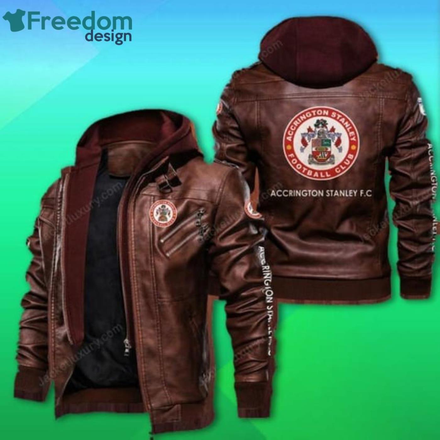 Accrington Stanley FC 2D Leather Jacket Product Photo 2