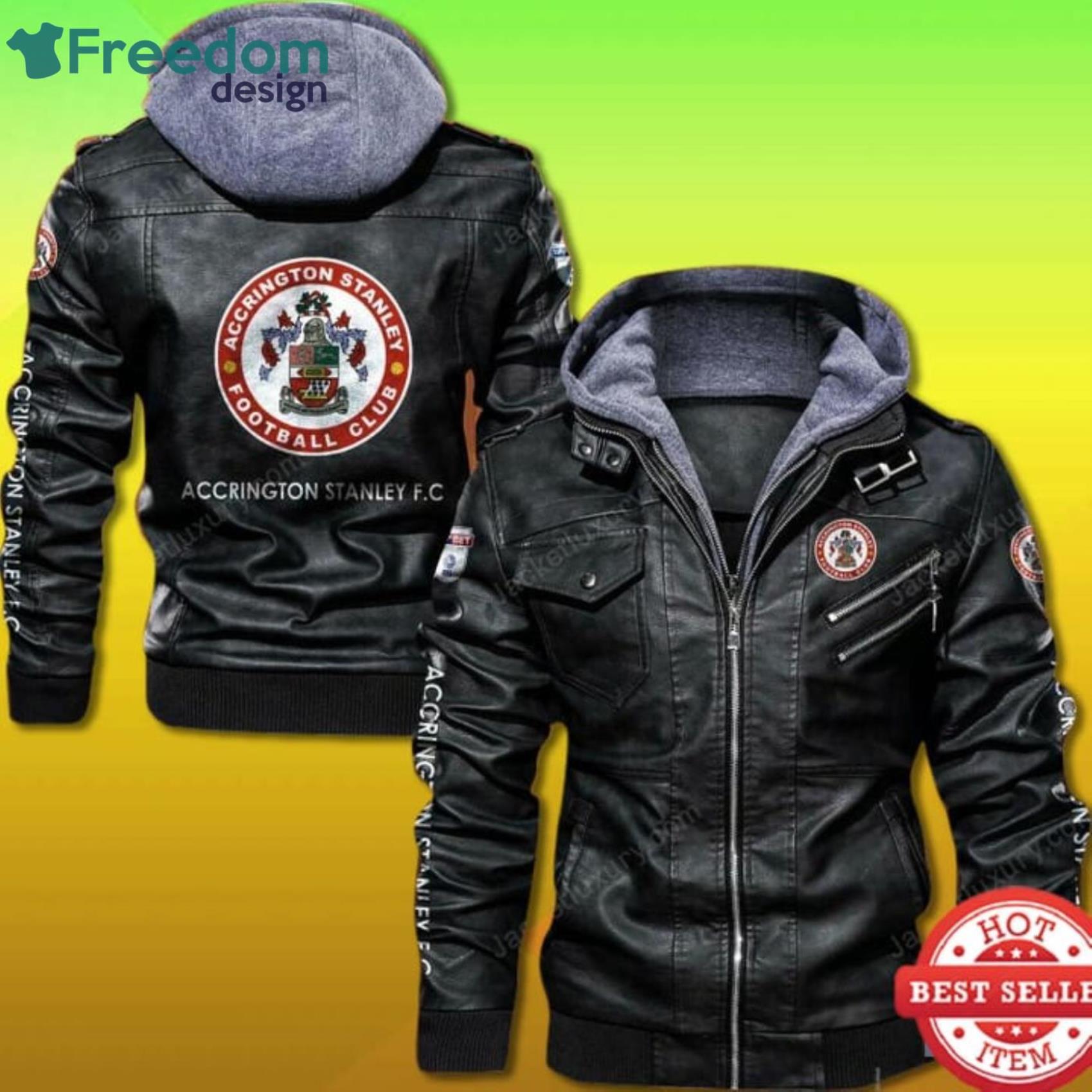 Accrington Stanley FC 2D Leather Jacket Product Photo 1 Accrington Stanley FC 2D Leather Jacket Product Photo 1