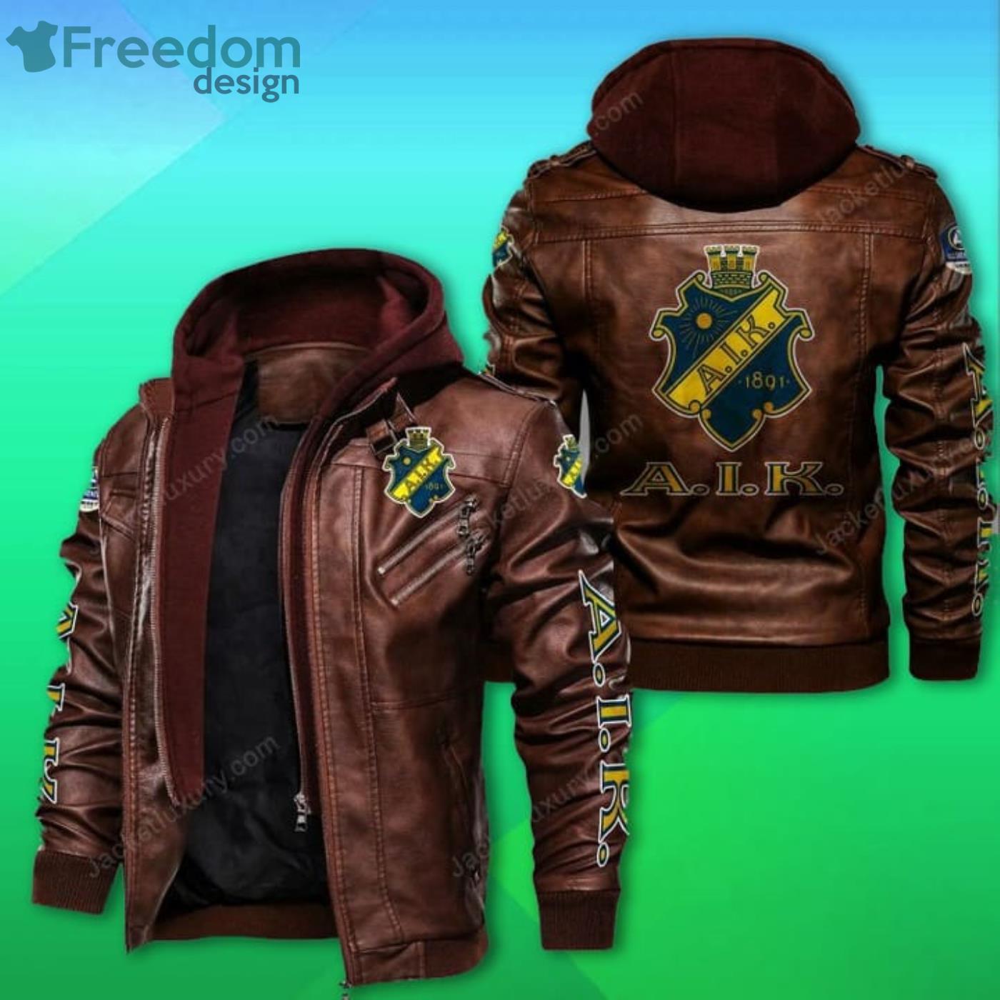 Aik Fotboll FC 2D Leather Jacket Product Photo 2