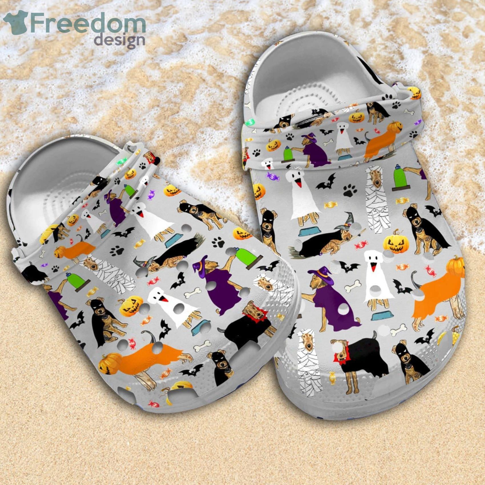 Airedale Terrier Halloween Clog Shoes For Men And Women Product Photo 1
