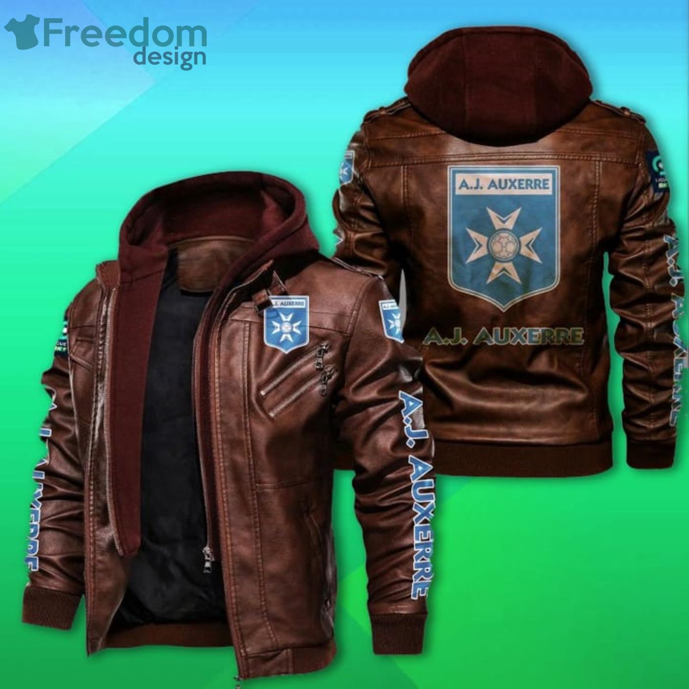 Aj Auxerre FC 2D Leather Jacket Product Photo 2