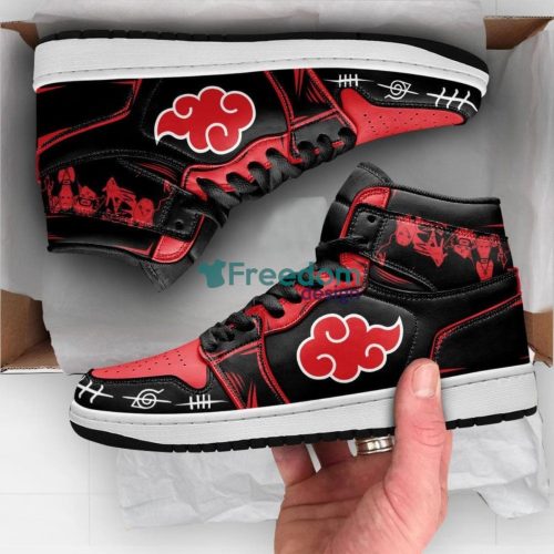 Akatsuki Clan Sneakers Custom Anime Naruto Air Jordan Hightop Shoes