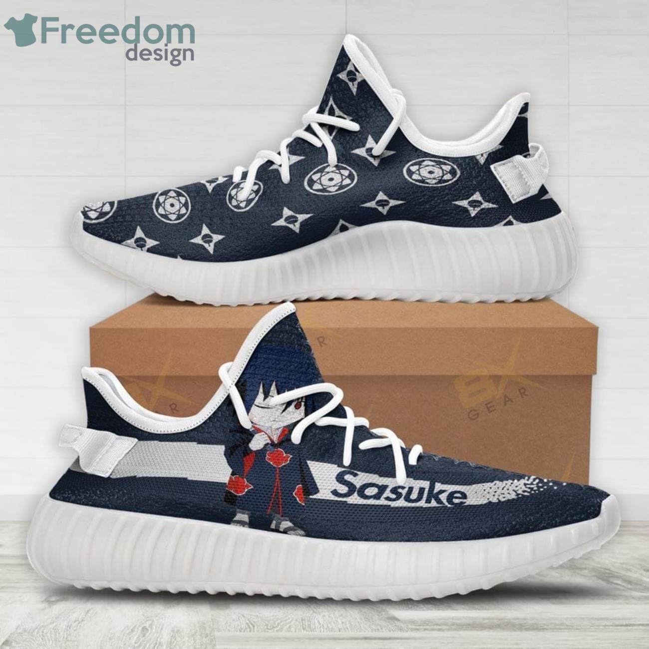 Akatsuki Sasuke Yeezy Fashion Mixed Naruto Fan  Yeezy Sneaker Shoes Product Photo 1