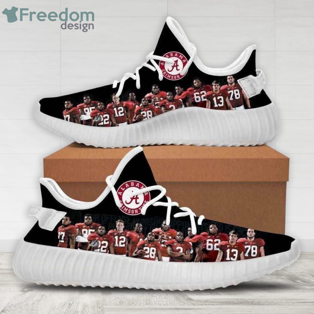 Alabama Crimson Tide Yeezy Sneaker Shoes Product Photo 1