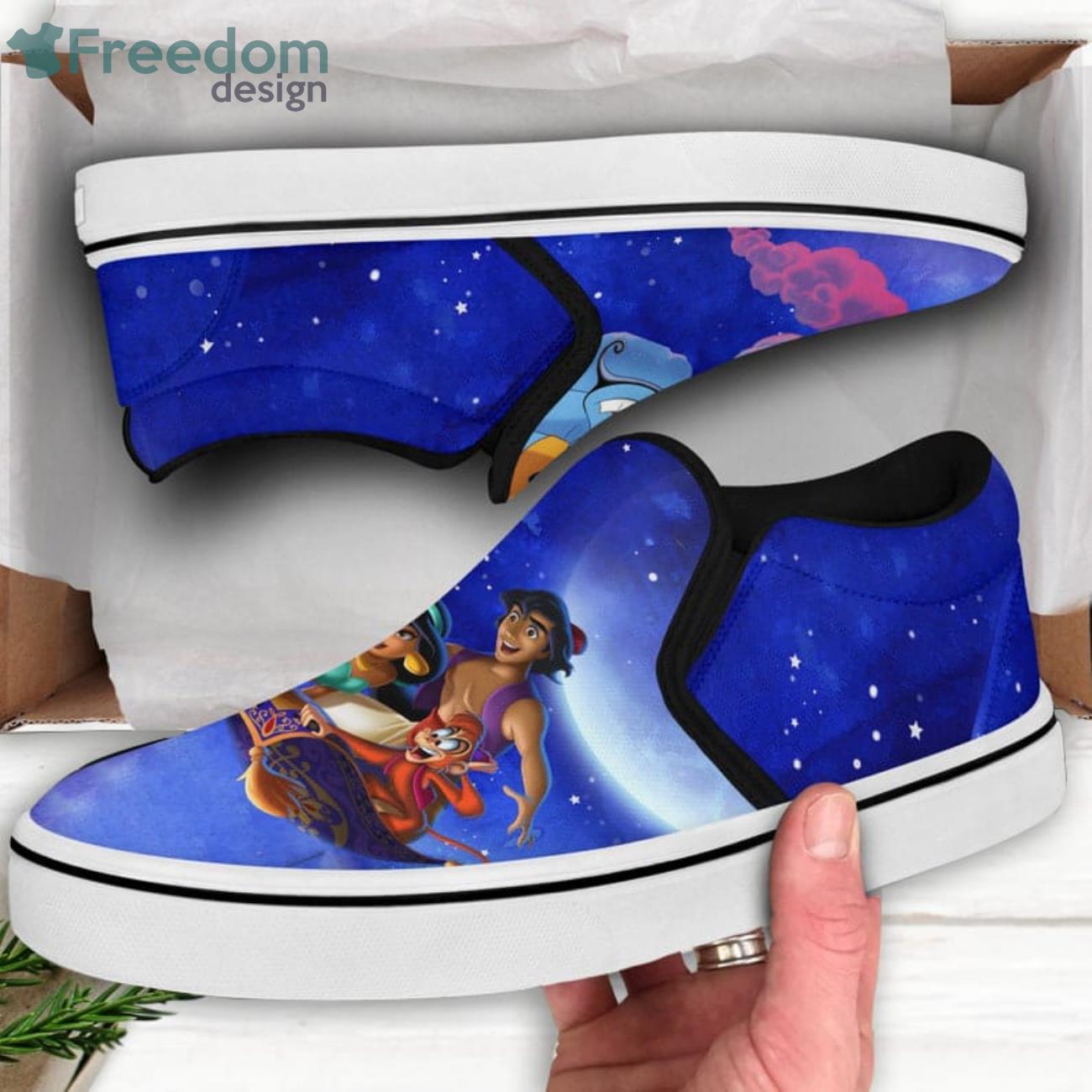 Aladdin And Jasmine Disney Princess Slip On Shoes For Men And Women Product Photo 2