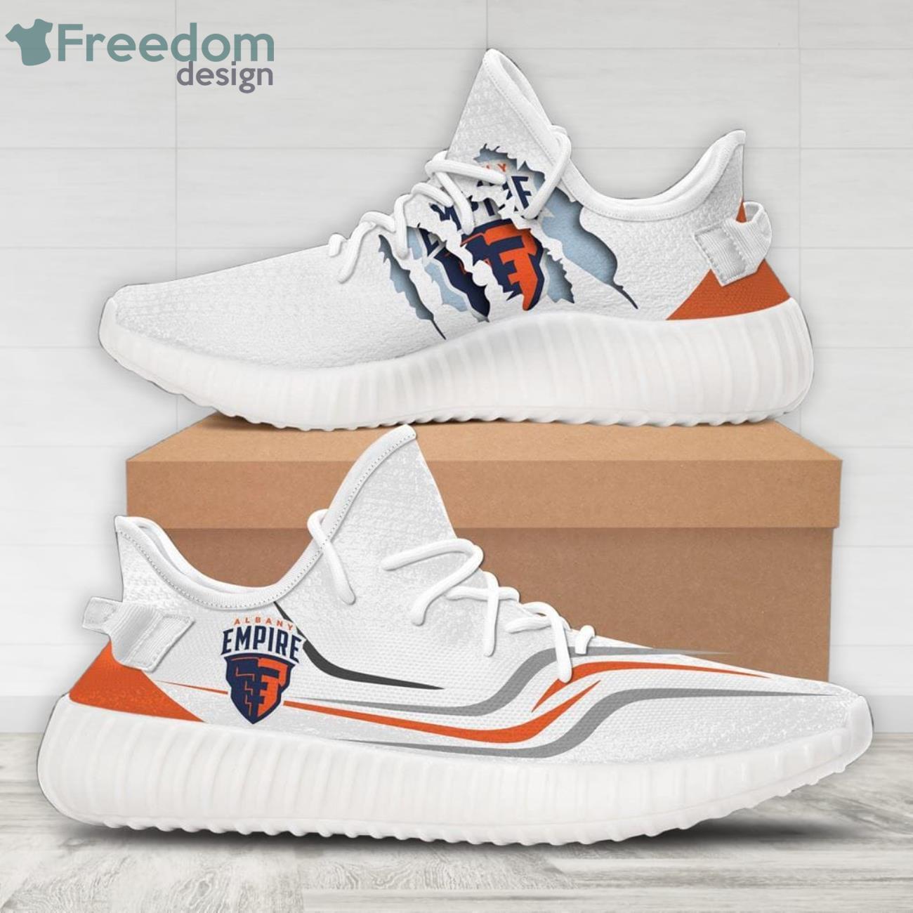Albany Empire Afl White Yeezy Shoes For Men And Women Product Photo 1