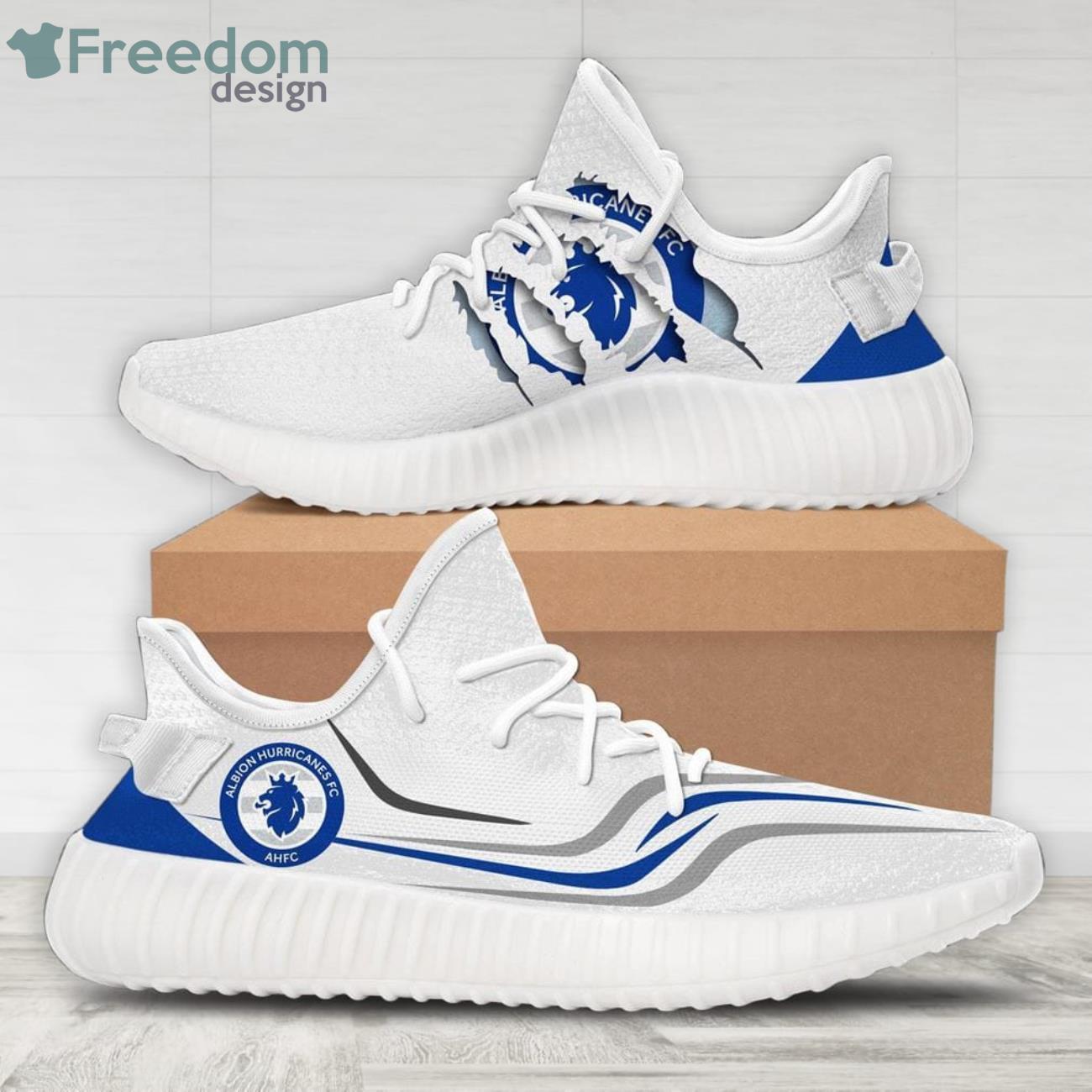 Albion Hurricanes Fc Usl League White Yeezy Shoes For Men And Women Product Photo 1