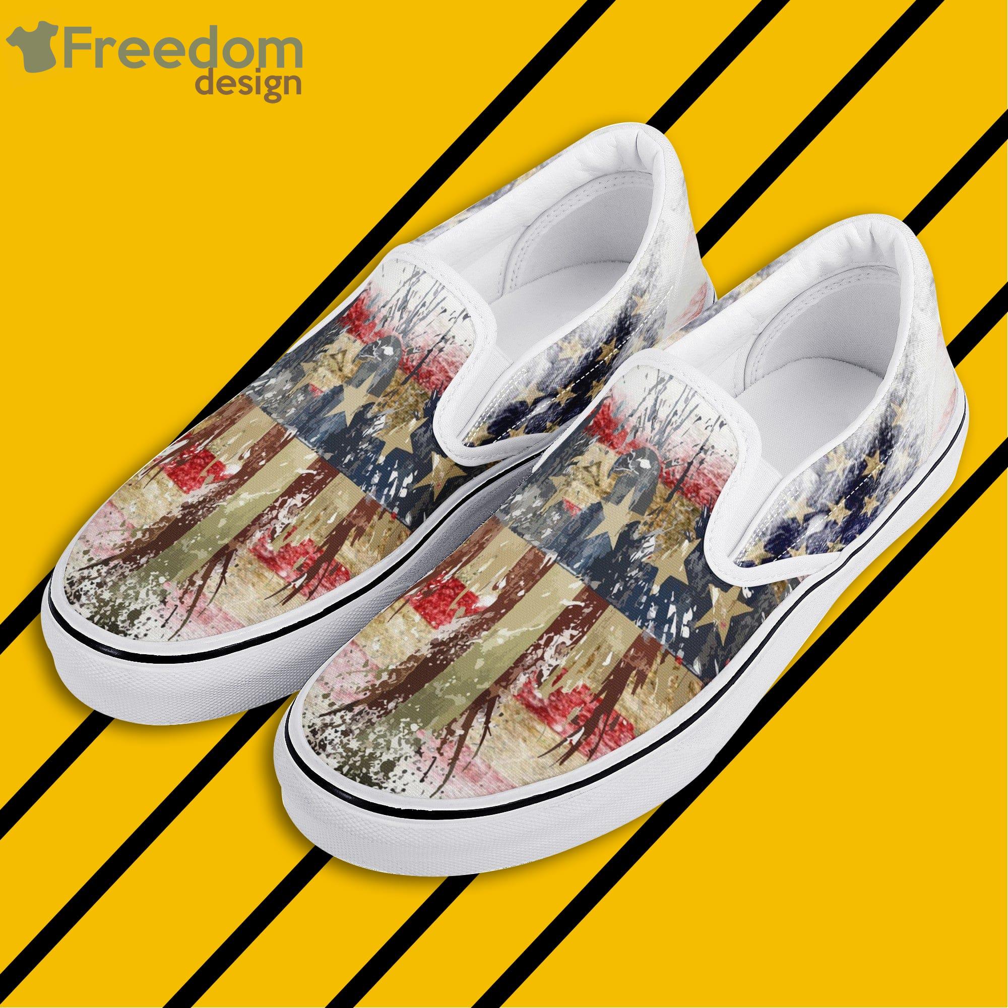 American Flag Slip On Shoes For Men And Women Product Photo 2