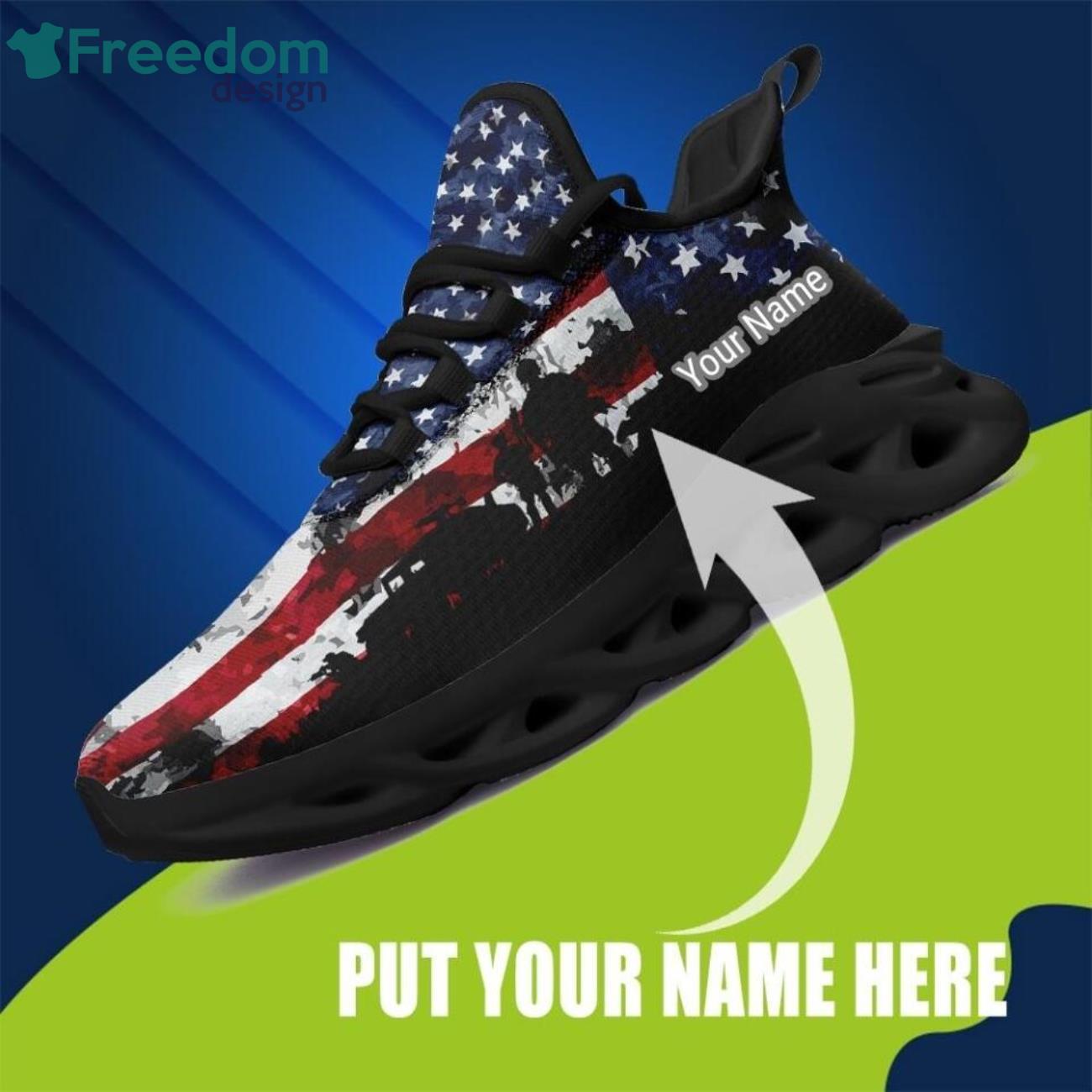 American Flag USA Flag Sneakers Max Soul Shoes image American Flag USA Flag Sneakers Max Soul Shoes Product Photo 9