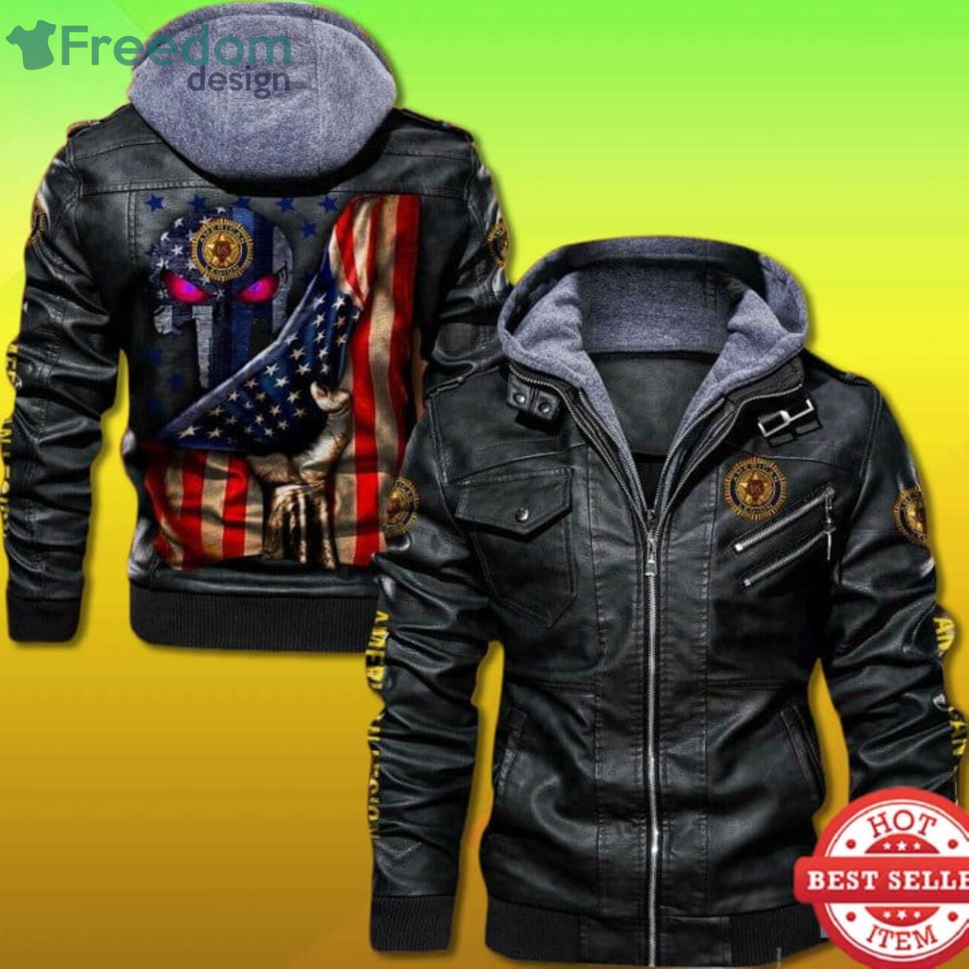 American Legion Punisher Skull 2D Leather Jacket Product Photo 1 American Legion Punisher Skull 2D Leather Jacket Product Photo 1