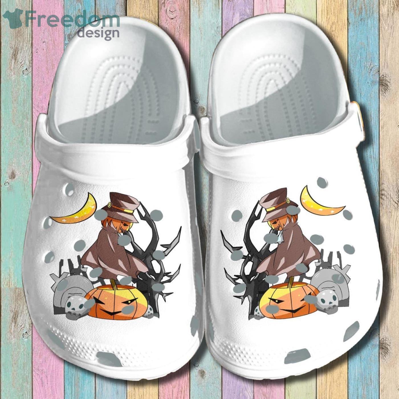 Anime Halloween Pumpkin Ghost Clog Shoes For Men And Women Product Photo 1