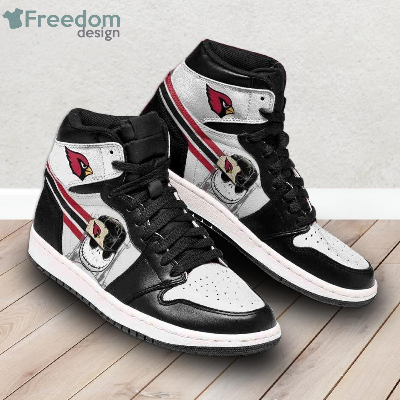 Arizona Cardinals Jack Skellington Air Jordan Sneaker Shoes Product Photo 1
