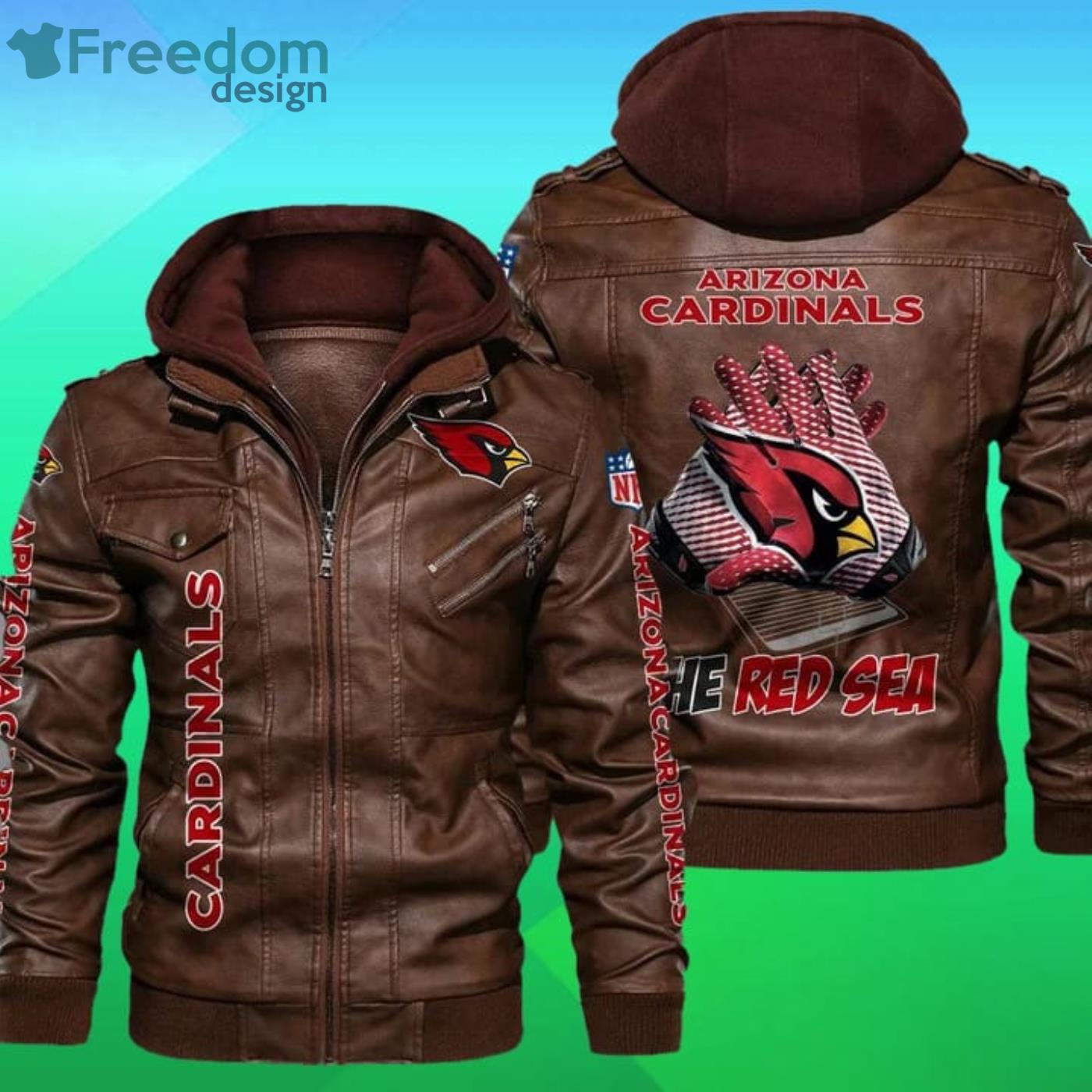 Arizona Cardinals Nfl The Red Sea 2D Leather Jacket Product Photo 2