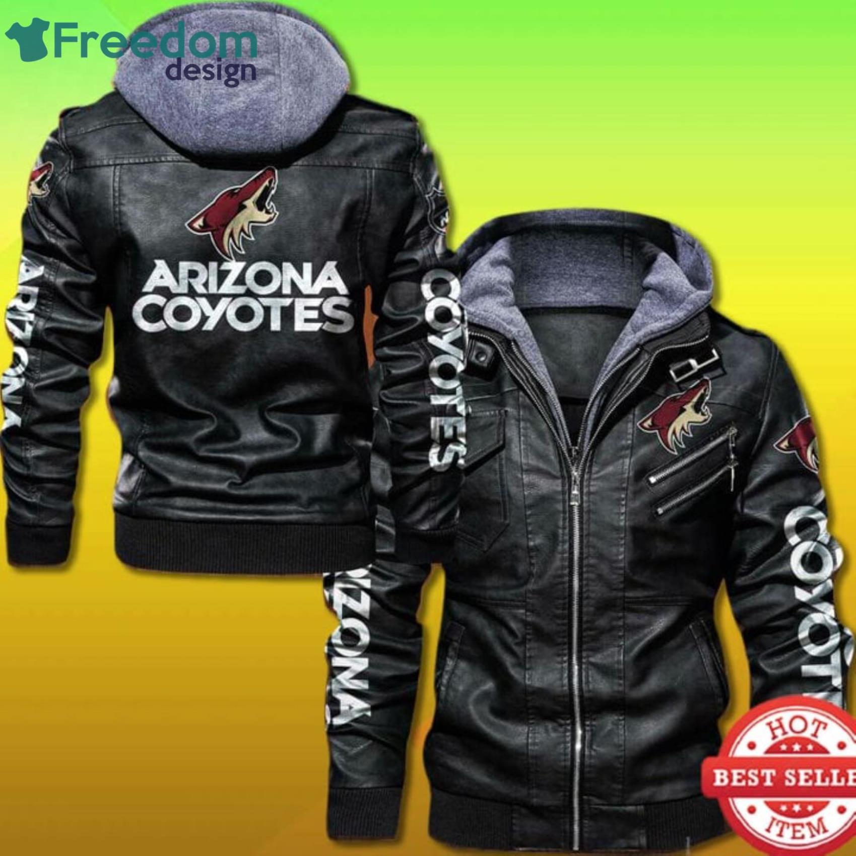 Arizona Coyotes 2D Leather Jacket Product Photo 1 Arizona Coyotes 2D Leather Jacket Product Photo 1