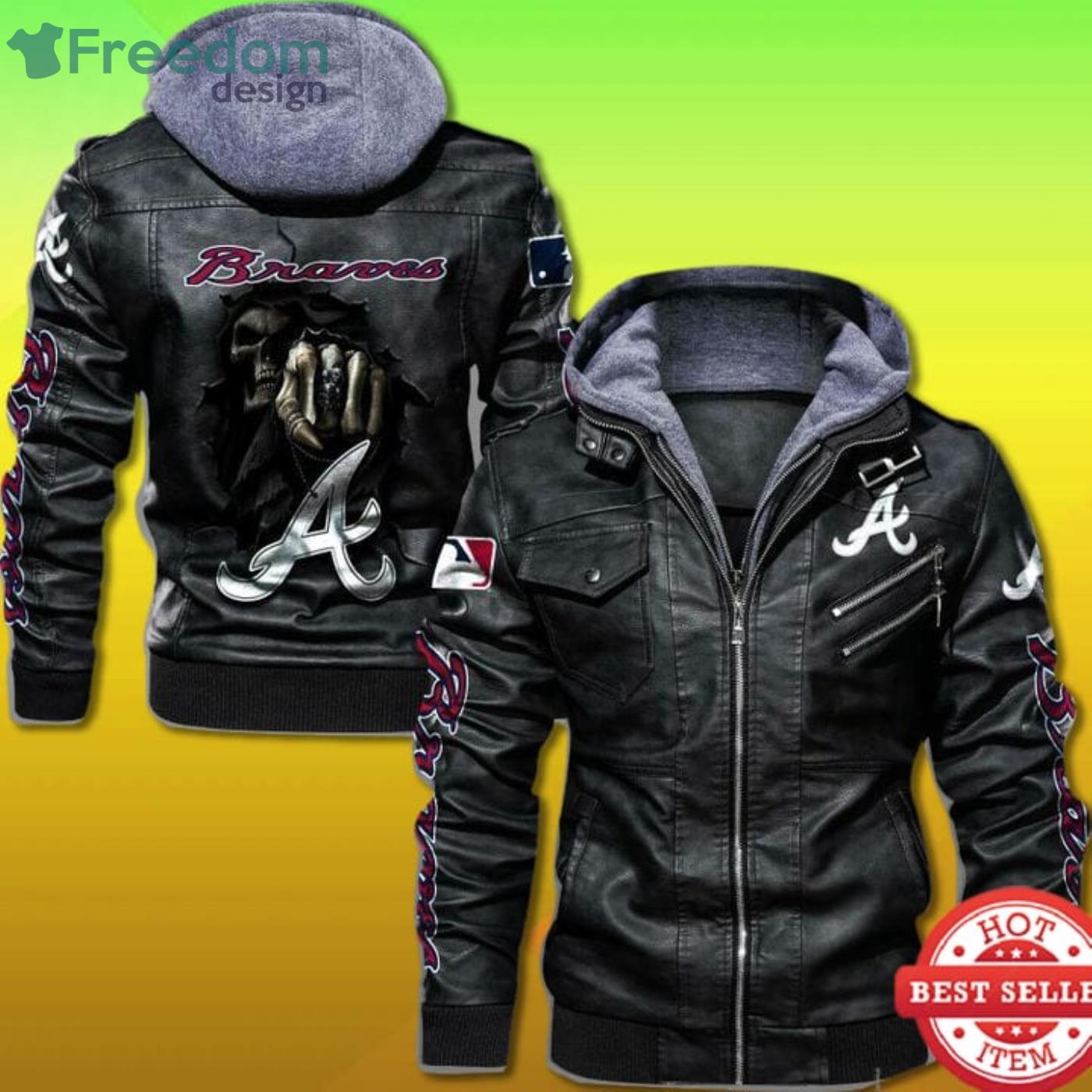 Atlanta Braves 2D Leather Jacket Dead Skull Product Photo 1 Atlanta Braves 2D Leather Jacket Dead Skull Product Photo 1