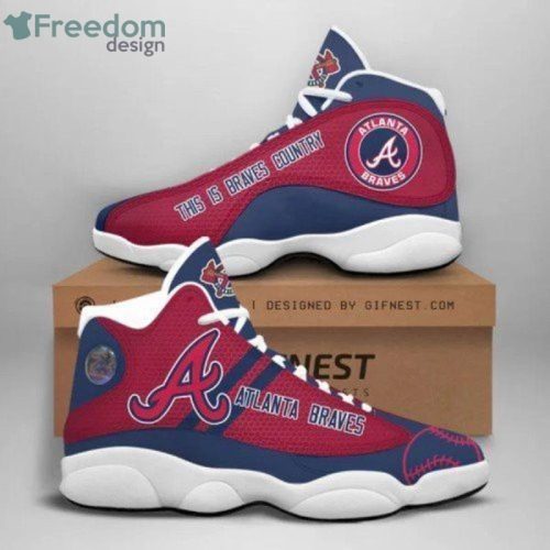 Atlanta Braves Custom Air Jordan 13 Sneaker This Is Braves Country Shoes