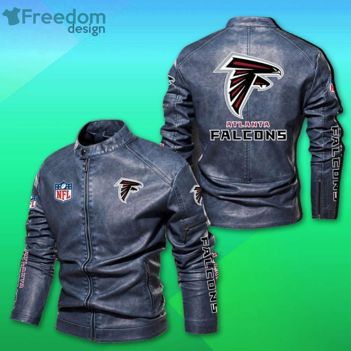Atlanta Falcons NFL Motor Fleece Leather Jackets Product Photo 3 Atlanta Falcons NFL Motor Fleece Leather Jackets Product Photo 3