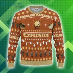 Bakugo Katsuki Christmas Ugly Sweater Custom My Hero Academia Anime 3D Sweater Product Photo 1