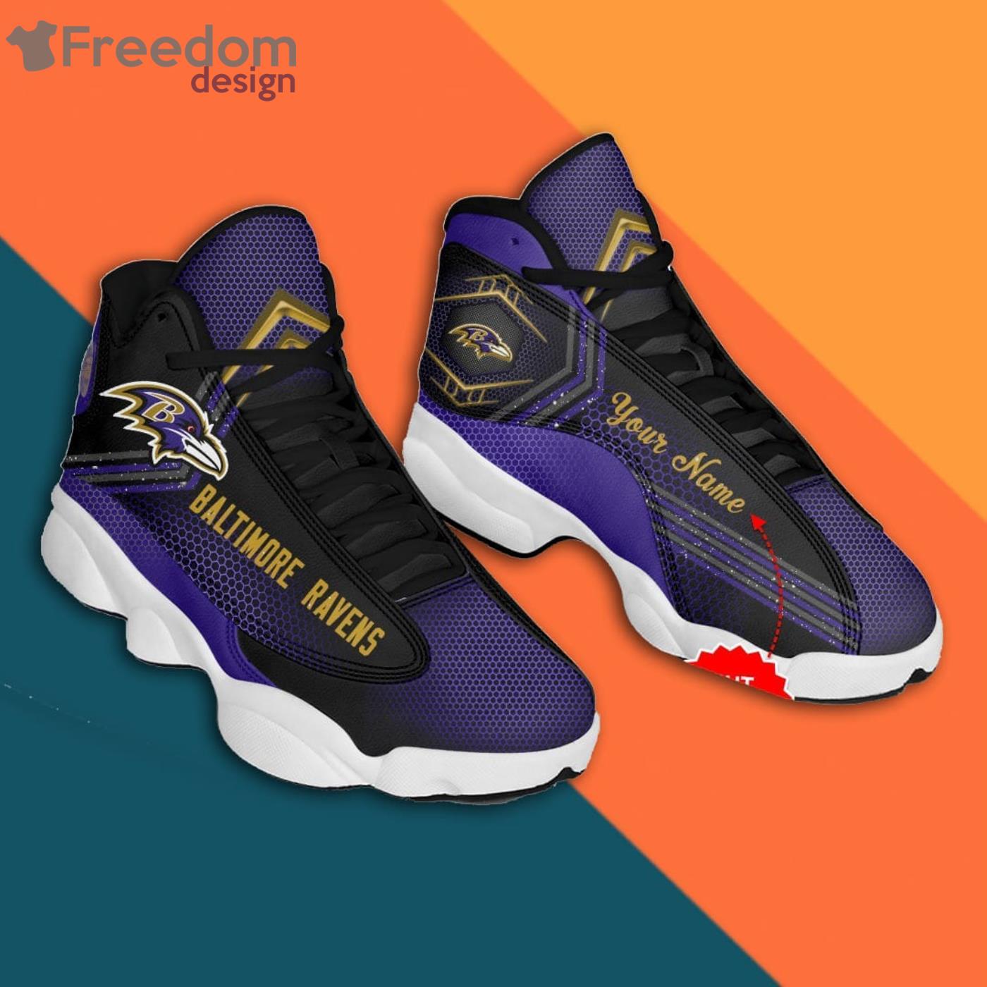 Baltimore Ravens Air Jordan 13 Sneaker Shoes Product Photo 1