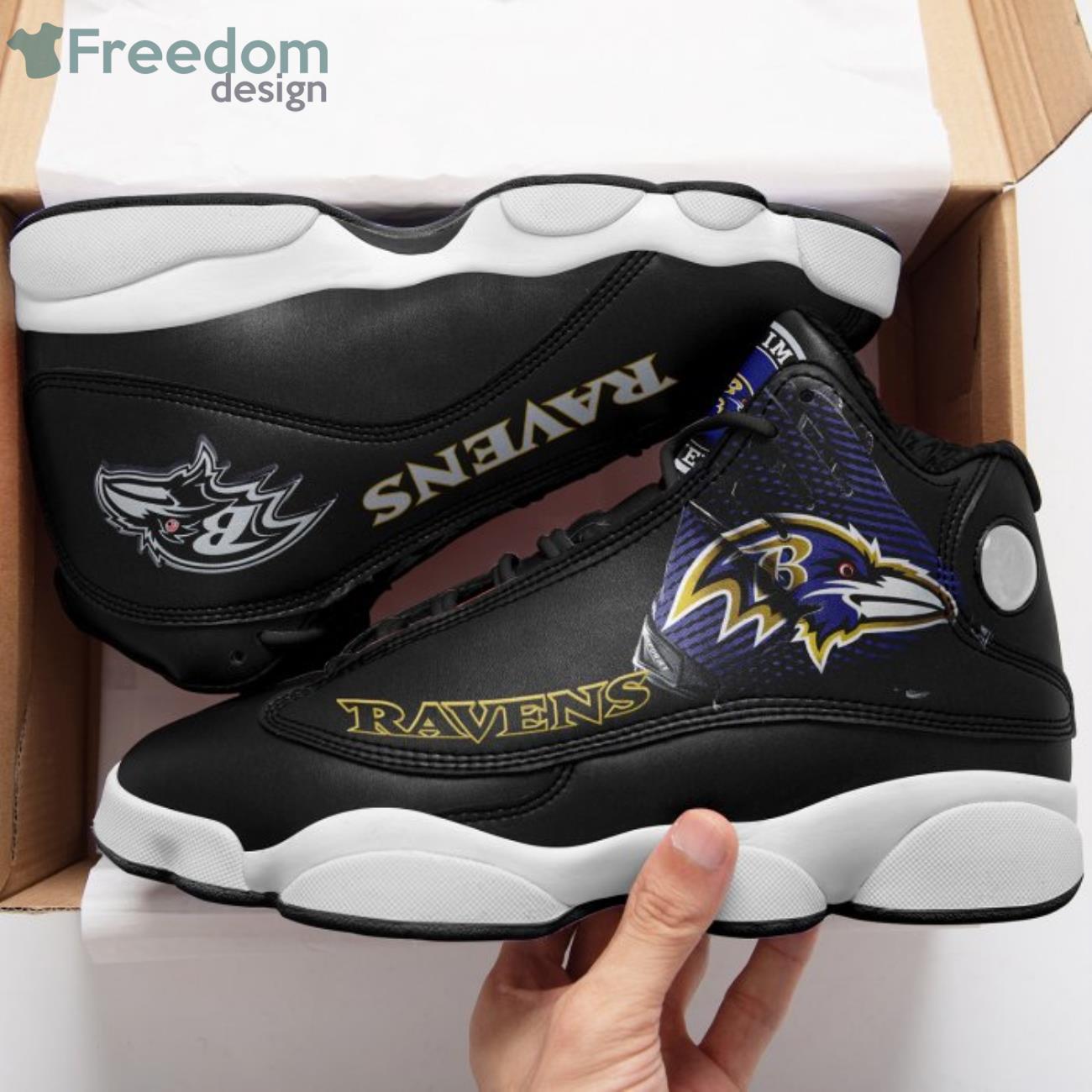 Baltimore Ravens Sneakers Black Air Jordan 13 Shoes Product Photo 1