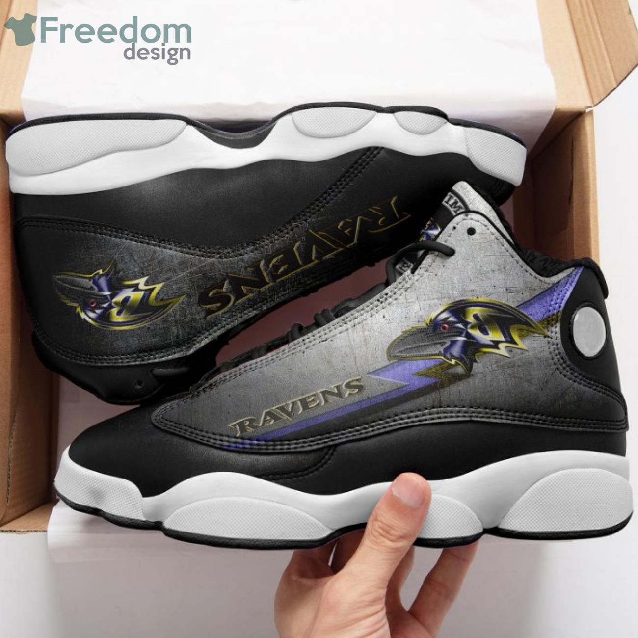 Baltimore Ravens Sneakers Fans Air Jordan 13 Shoes Product Photo 1