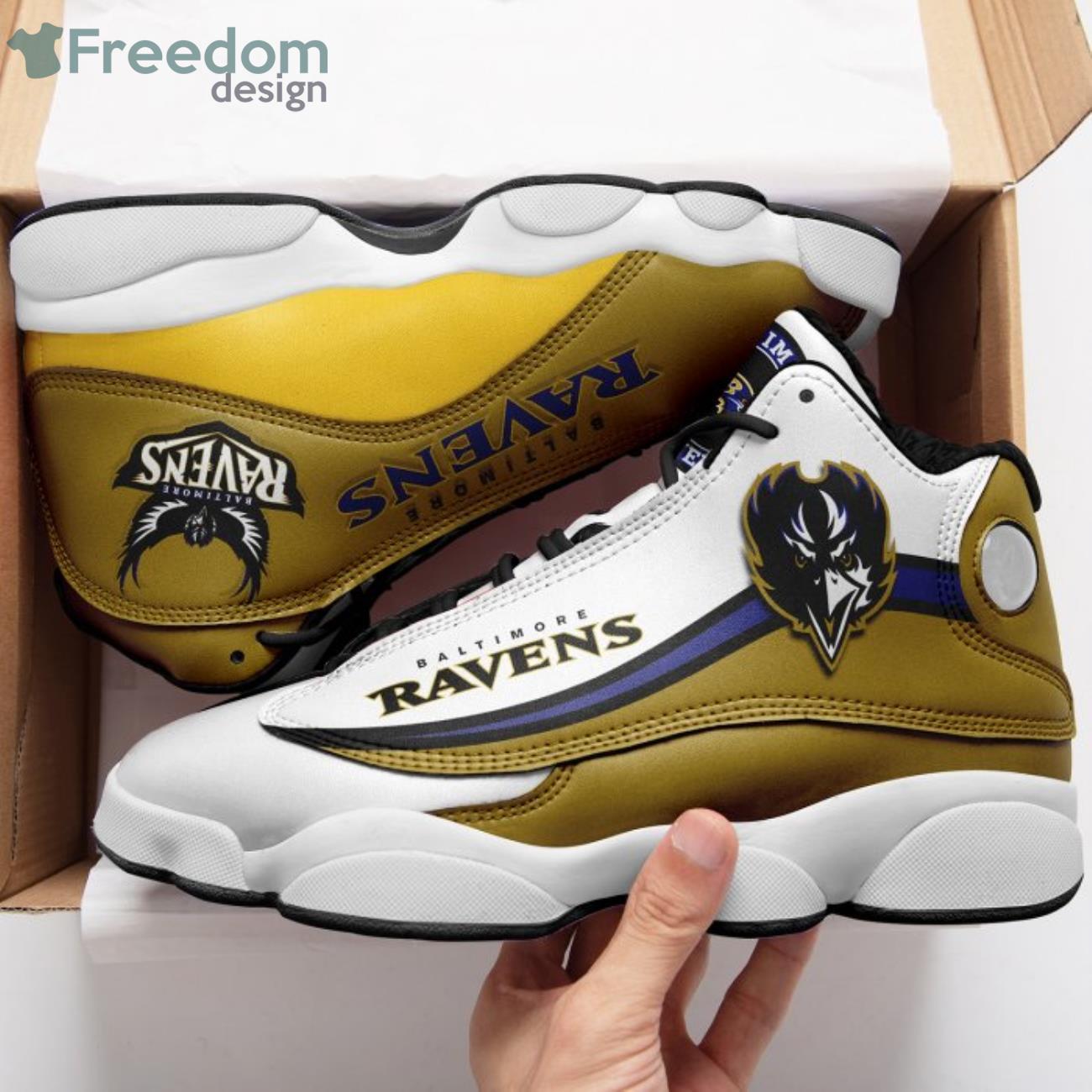 Baltimore Ravens Team Sneaker Air Jordan 13 Shoes For Fans Product Photo 1