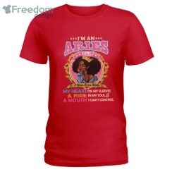 Black Queen Im A Aries Girl Ladies T-Shirt Product Photo 2