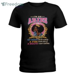Black Queen Im A Aries Girl Ladies T-Shirt Product Photo 1
