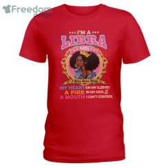 Black Queen Im A Libra Girl Ladies T-Shirt Product Photo 2