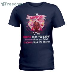 Breast Cancer Awareness Black Girl Ladies T-Shirt Product Photo 2
