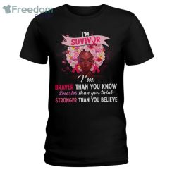 Breast Cancer Awareness Black Girl Ladies T-Shirt Product Photo 1