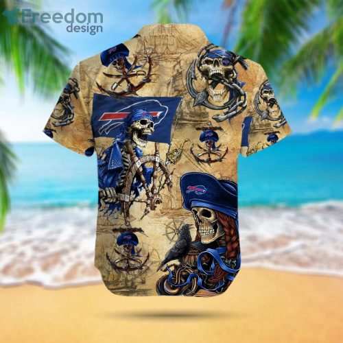Buffalo Bills Pirates Fans Pirates Skull Hawaiian Shirt