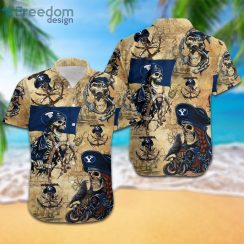 BYU Cougars Pirates Fans Pirates Skull Hawaiian Shirtproduct photo 1