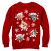 Super cute red Christmas cat sweater