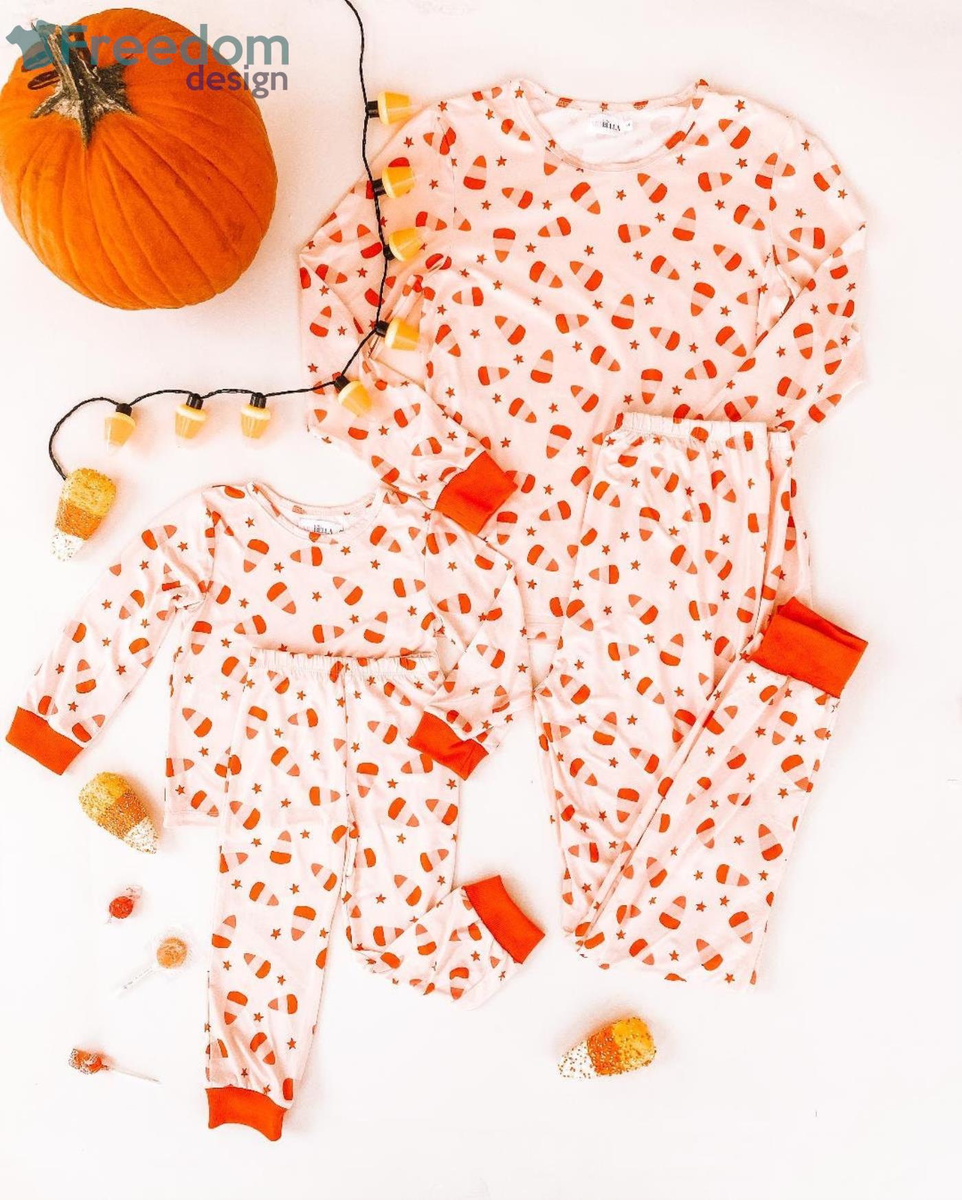 Candy Corn Pajamas Halloween Matching Pajamas Product Photo 1
