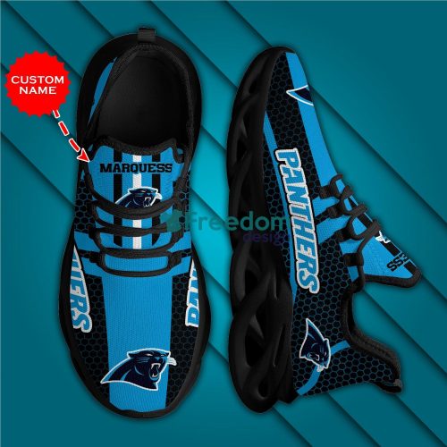 Carolina Panthers Max Soul Blue Sneaker Custom Name