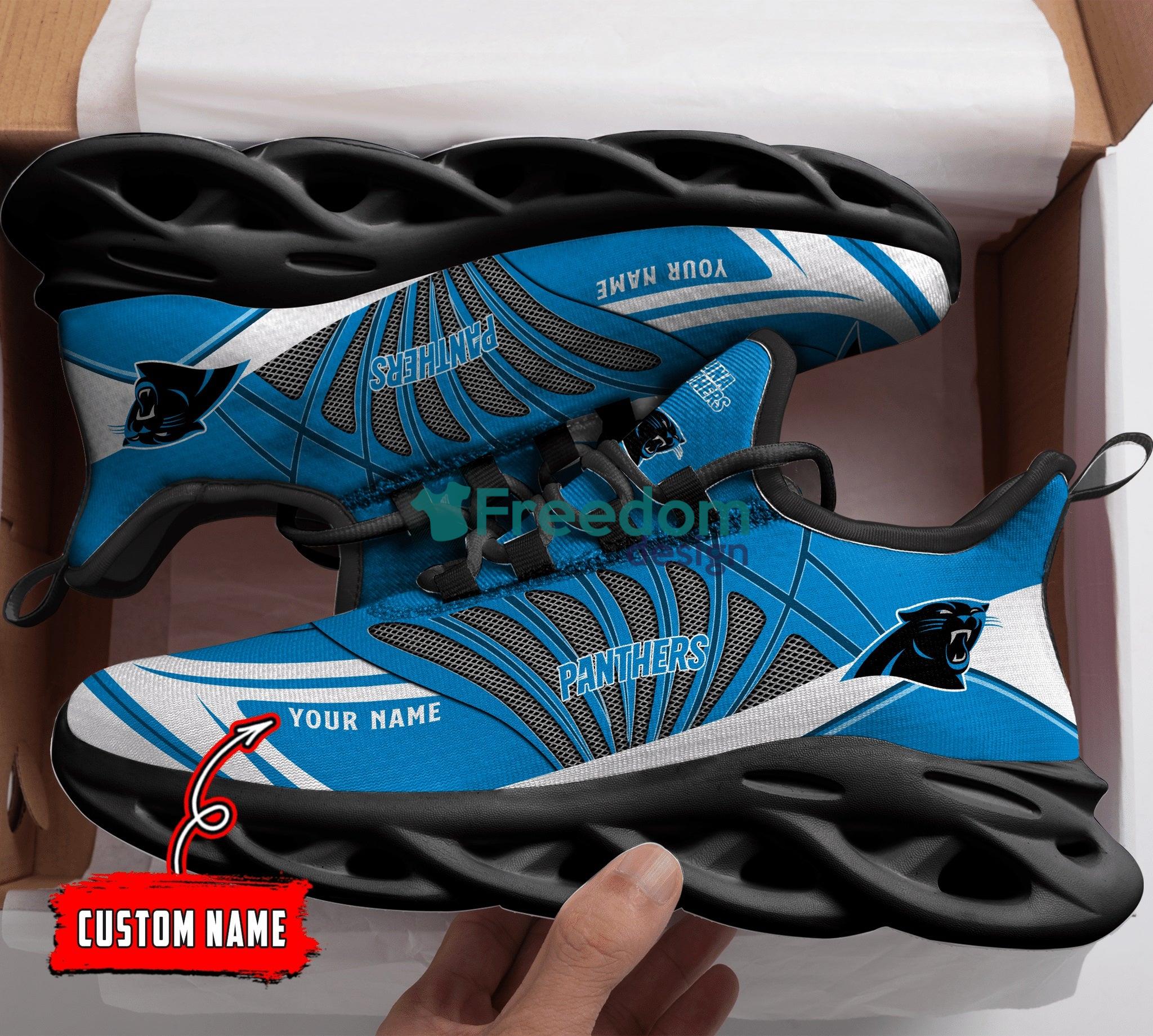 Carolina Panthers Max Soul Snesker Running Shoes Personalized Name Product Photo 2