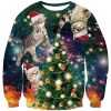 Cat Themed Ugly Christmas Sweaters On