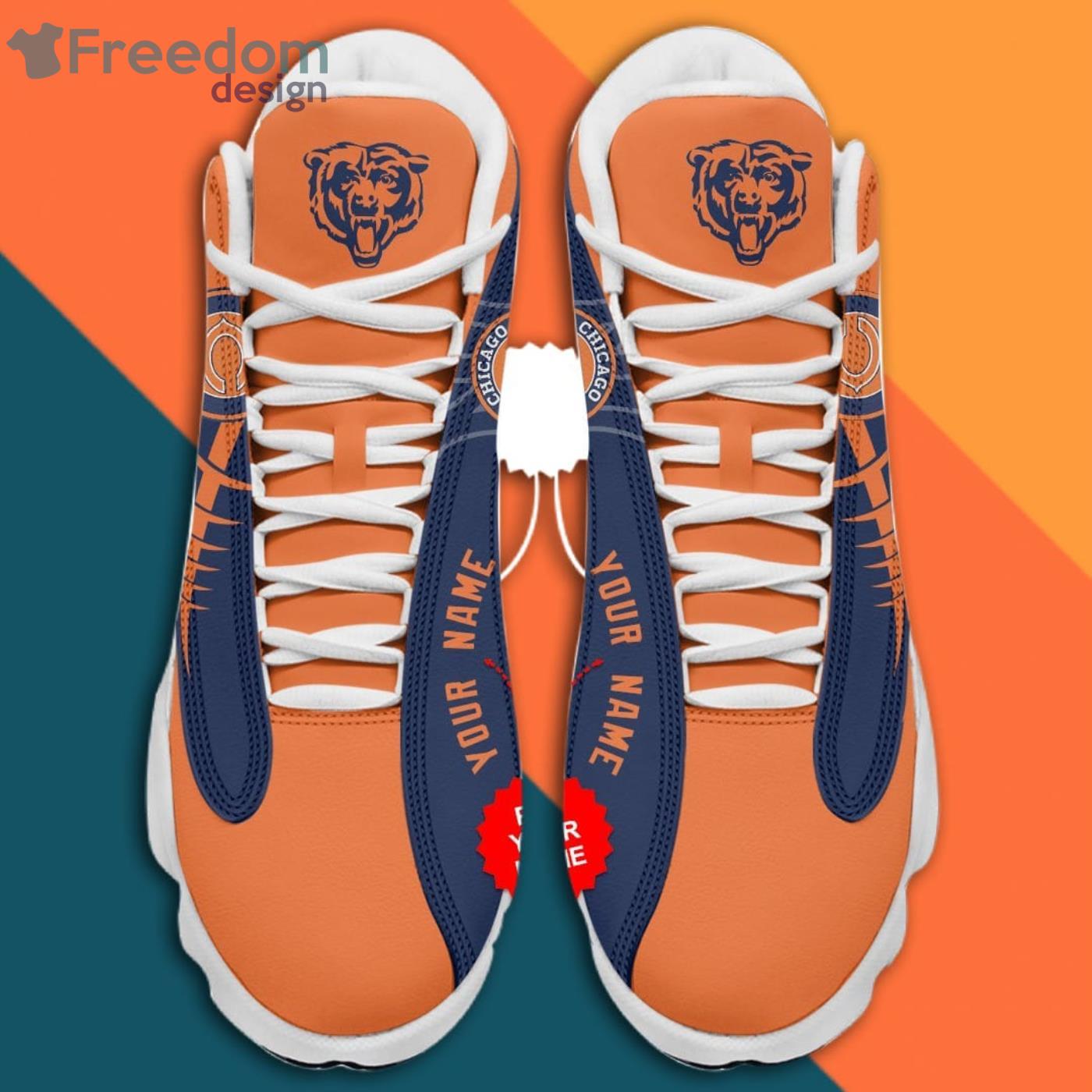 Chicago Bears Football Team Style Custom Name Air Jordan 13 Sneaker -  Freedomdesign