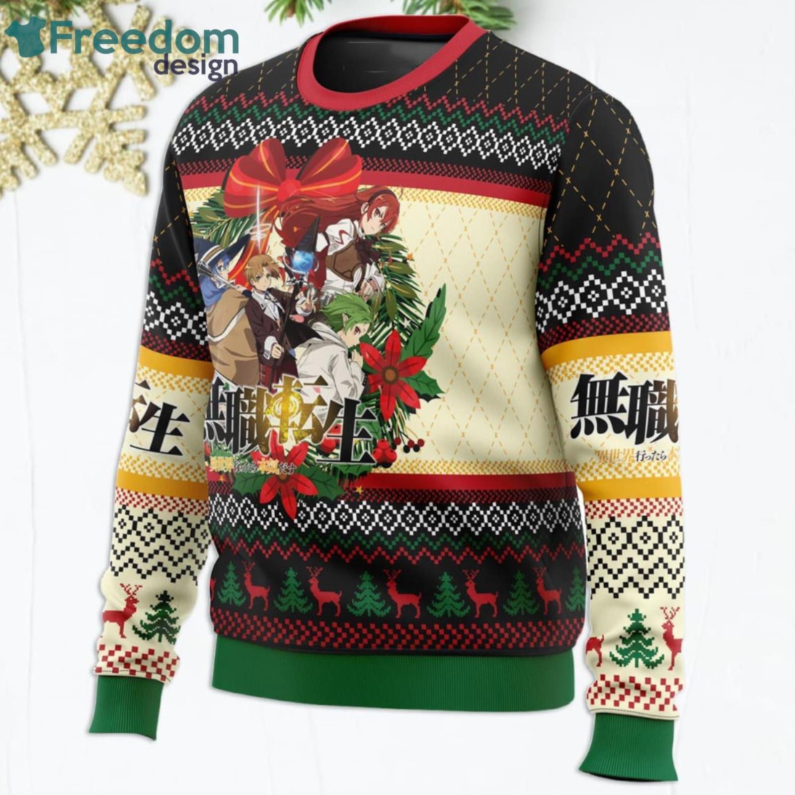 Christmas Is Here Mushoku Tensei Jobless Reincarnation Funny Christmas Gift Ugly Christmas Sweater Product Photo 2 Christmas Is Here Mushoku Tensei Jobless Reincarnation Funny Christmas Gift Ugly Christmas Sweater Product Photo 2