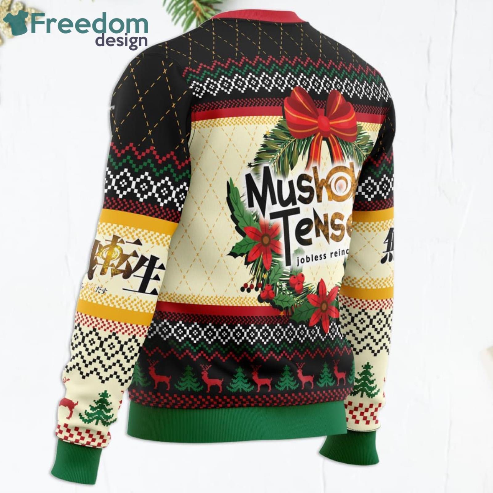 Christmas Is Here Mushoku Tensei Jobless Reincarnation Funny Christmas Gift Ugly Christmas Sweater image Christmas Is Here Mushoku Tensei Jobless Reincarnation Funny Christmas Gift Ugly Christmas Sweater Product Photo 3