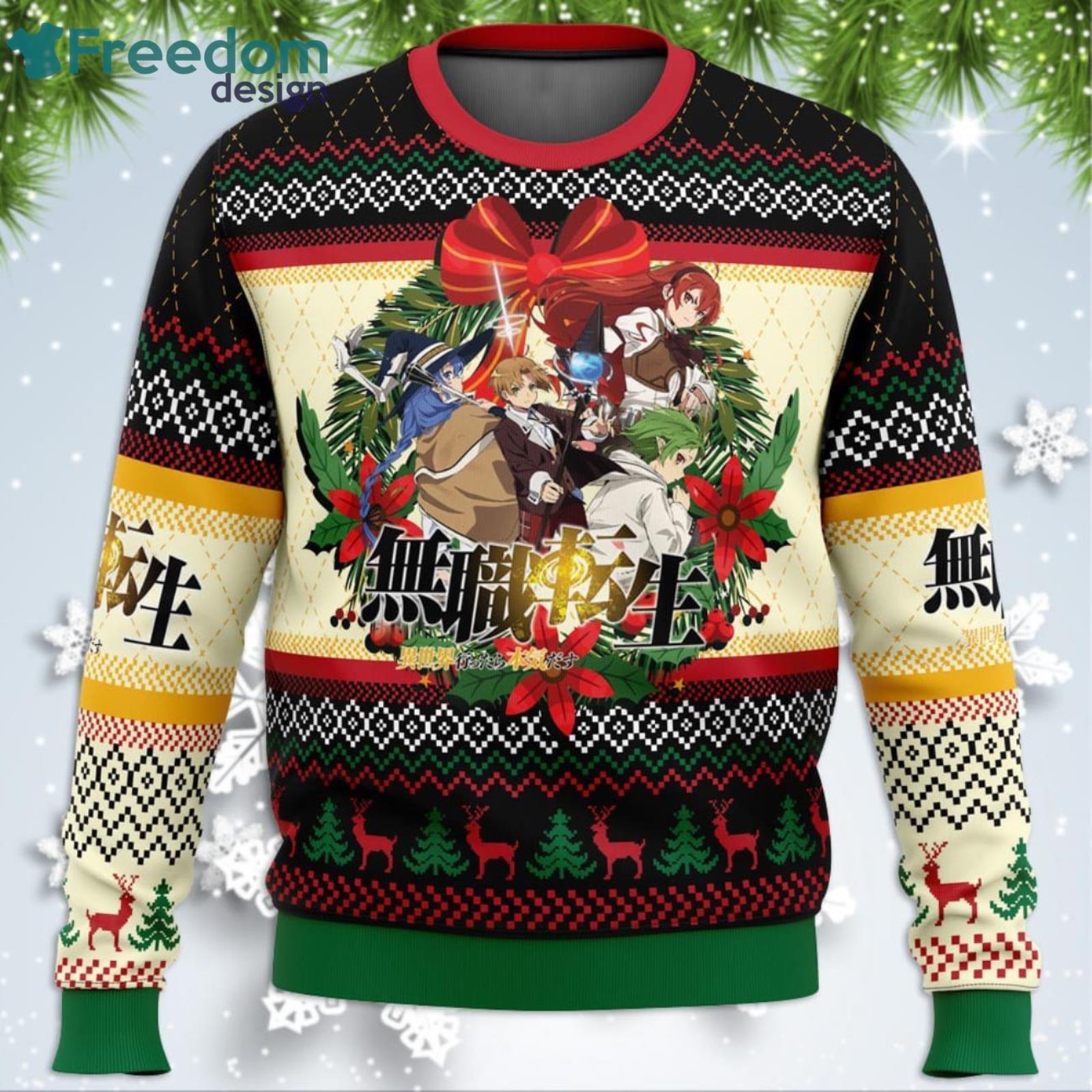 Christmas Is Here Mushoku Tensei Jobless Reincarnation Funny Christmas Gift Ugly Christmas Sweater Product Photo 1 Christmas Is Here Mushoku Tensei Jobless Reincarnation Funny Christmas Gift Ugly Christmas Sweater Product Photo 1